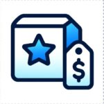 Product Box with Star and Price Tag Icon for Product & Review Schema