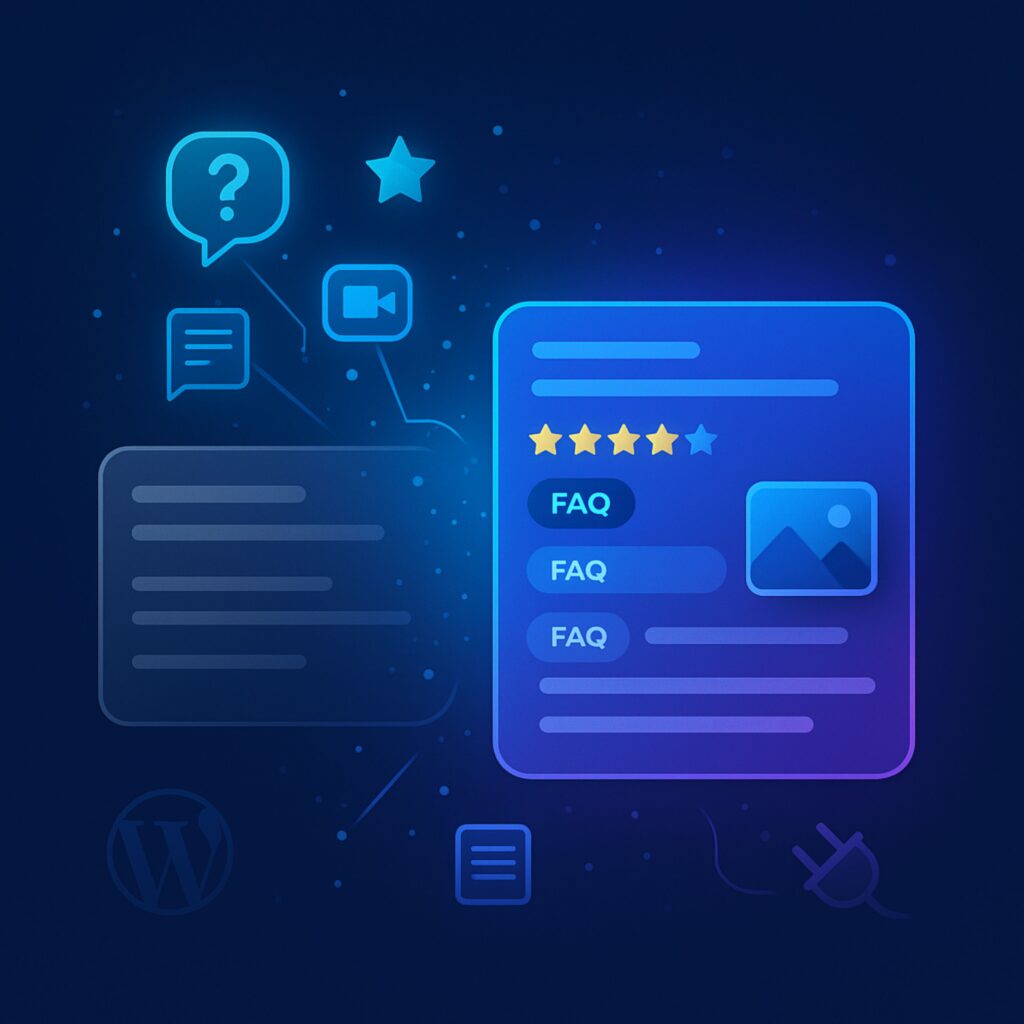 Illustration Showing Basic Search Result Upgraded to FAQ Rich Snippet by WordPress Schema Plugin